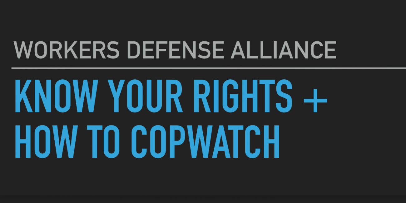 Copwatching | Twin Cities Workers Defense Alliance
