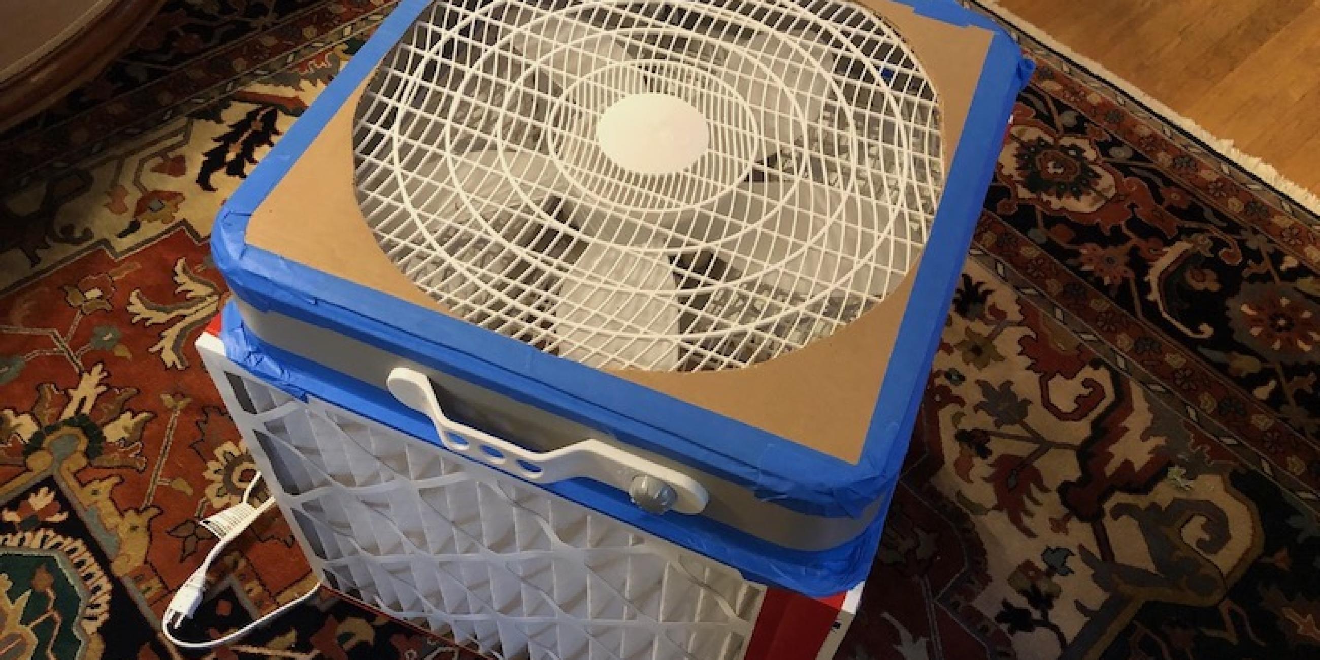 Buildyourown portable air filter to reduce COVID19 and airborne