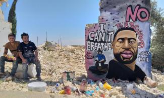 George Floyd mural in Syria